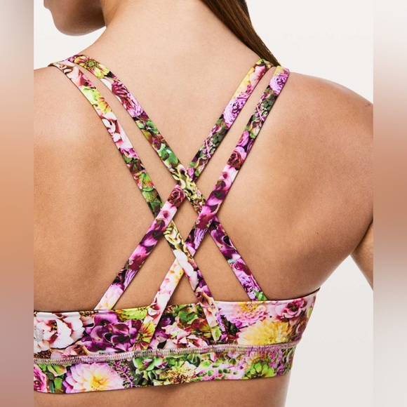 Lululemon energy bra floral multicolor 4 6 - Picture 5 of 6
